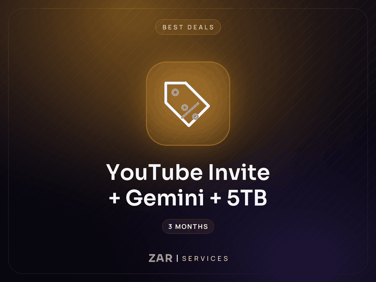 YouTube Invite + Gemini + 5TB (3 Months)